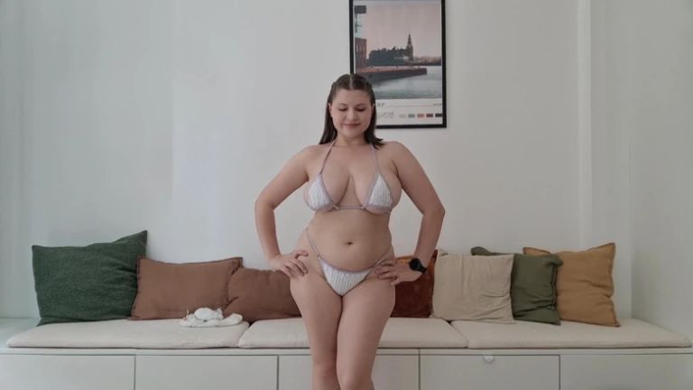 Curvy Try on Haul Bikini with Unusual Fabrics