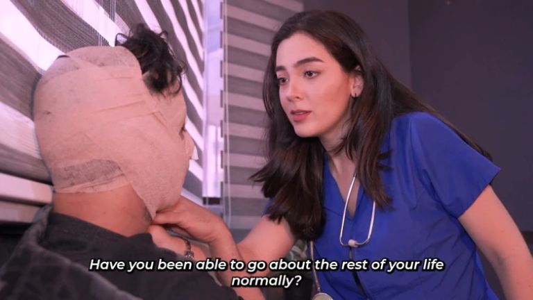 Gorgeous Latina Doctor Helps Her Patient Cum on Her Face