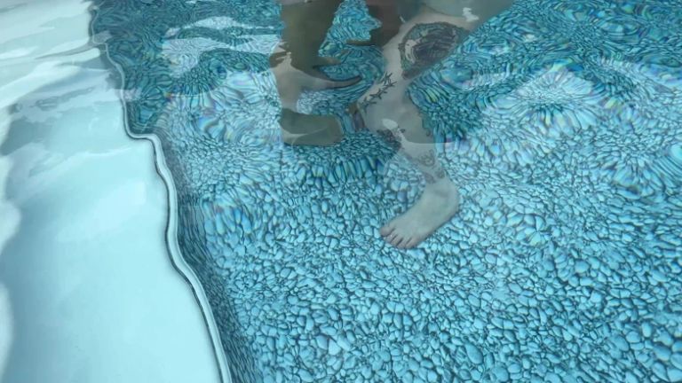 Lesbian Threesome and Strap on by Pool with Lora Cross, Chill Cherry and Tatiana Steele