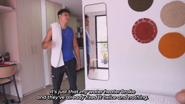 Stepmom Catches Her Stepson Take a Shower and Gets a Surprise