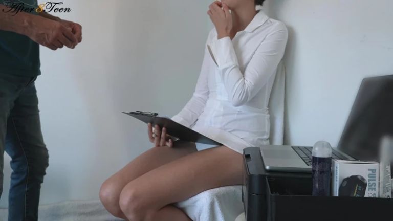 Cum Shower for the Sperm Bank Nurse