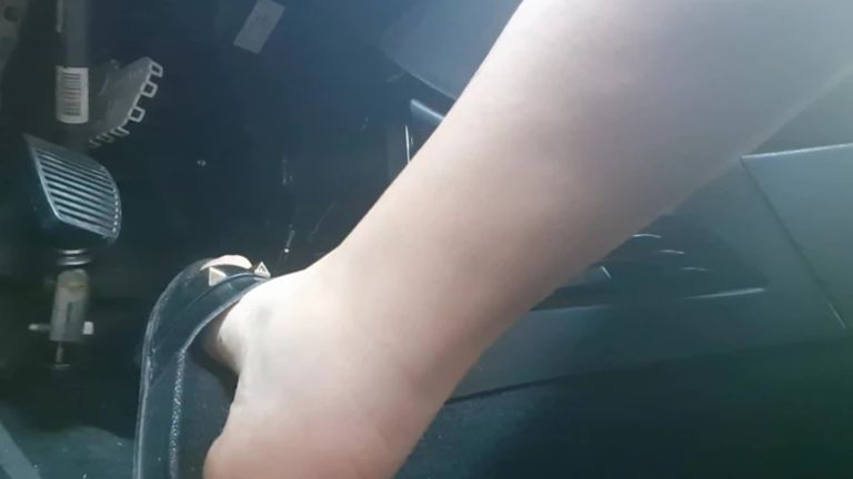 Shopping at the Shopping Center and Revelation in the Dressing Room Nicoletta's Black Sandals and the Very Hairy Natural Tease