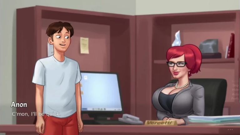 Anon Fucks Big Boobs Big Ass Tina in Her Office - Summer Time Saga Gameplay
