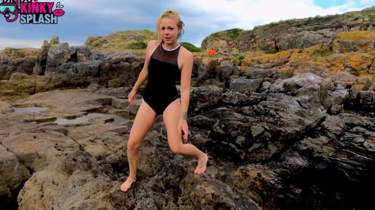 Erotic Underwater Swimsuit Strip: Tease to Nude in Sea