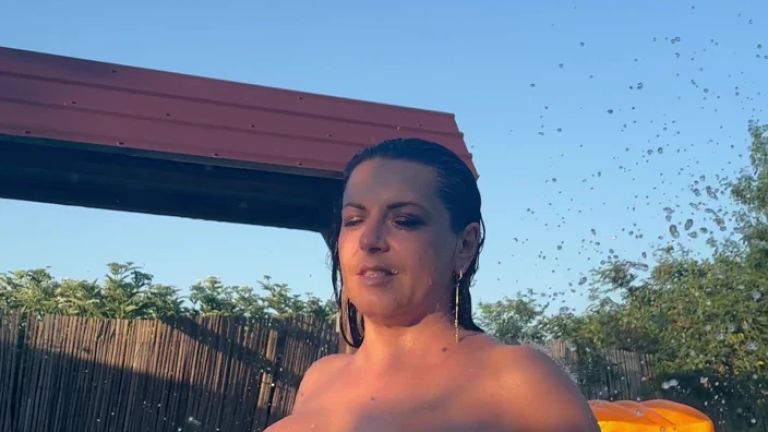 Sexy Pool Tease in a Tiny Bikini