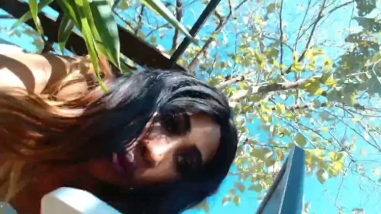 Ebony Outdoor Masturbation