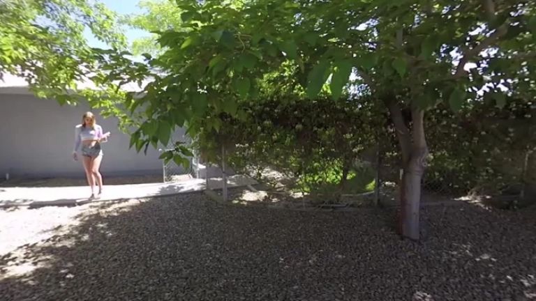 Chloe Scott Fucking in the Patio with Her Green Eyes VR Porn