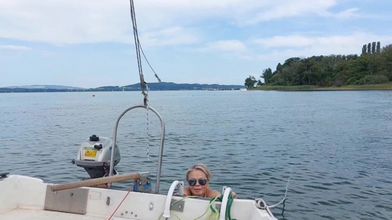 Granny Goes Swimming in a Sexy Swimsuit!