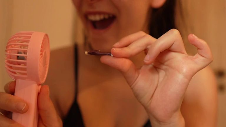 A Giantess Wife Humiliates and Taunts Her Tiny Husband, Mocking Him Because He Has a Small Cock.