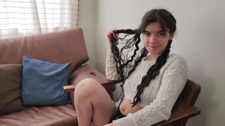 He Fucks His Stepbrother's Beautiful Pink Vagina in Tight Pajama Shorts, He Doesn't Waste the Opportunity and Fucks Her