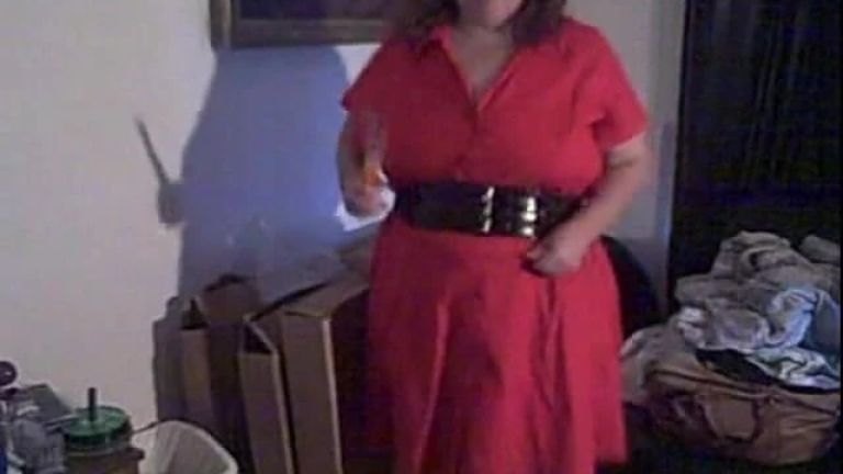 Sexy Dancing in My Red Dress Part of a Cam Show! Short but Fun