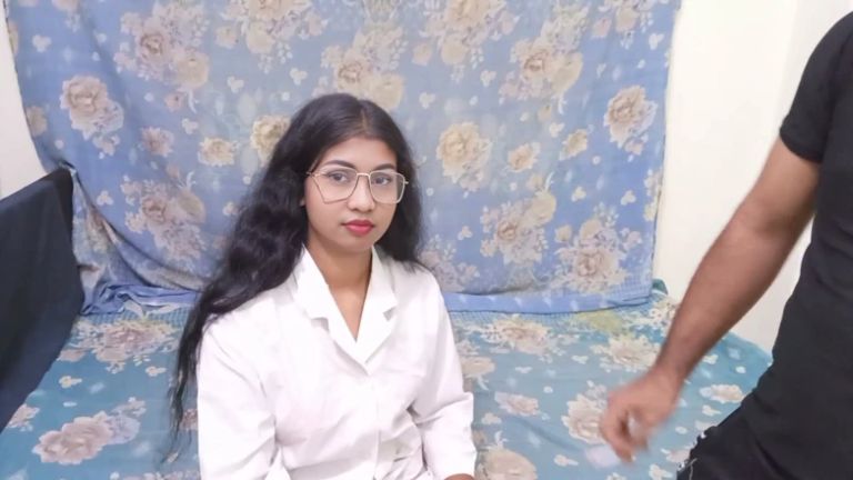NilimaChowdhury went to her boss's stepson for a treatment from Dr. Nilima cleaned his penis and fucked him hard and took cash.
