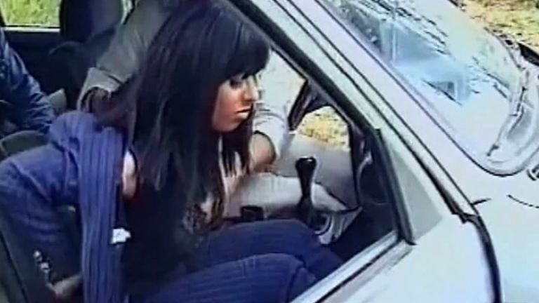 Hot Brunette and Two Cocks